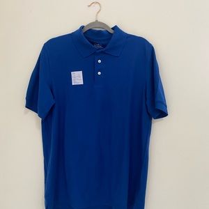 NWT Croft & Barrow Men’s Polo Shirt, Royal Blue, Size Medium